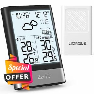LIORQUE Weather Stations with Outdoor Sensor Wireless Weather Stations for Home