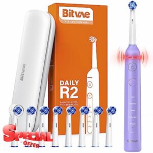 Bitvae R2 Rotating Electric Toothbrush for Adults with 8 Brush Heads