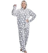 DiaryLook Womens Fleece Pyjamas Sets Fluffy Soft Ladies Pyjamas Lounge Wear Sets Hoodie Women Lou...