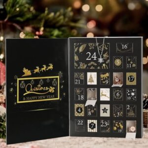 Fashion Bracelet Necklace Ring Earrings Countdown 24 Days to Christmas Calendar