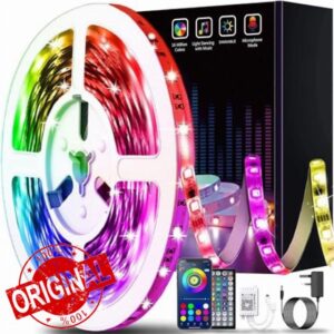 Keepsmile 15M Led Strip Lights Smart App Control Music Sync Color Changing RGB Led Light Strips with Remote