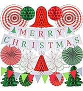 AhfuLife Extra Large Christmas Gift Bags, 6pcs Xmas Tote Gift Bags with Handles, Reusable Multipa...