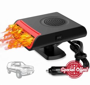 Portable Car Heater That Plug into Cigarette Lighter 12V Windshield Defroster & Defogger 2 in 1 Fast Heating/Cooling Automobile Heater Demister Vehicle Heater Fan Suitable for All Car