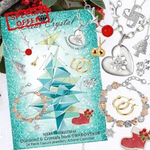 Diamond & Crystal Jewellery Advent Calendar by Clear Crystal Teal Gree