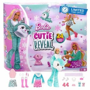 Barbie Cutie Reveal Advent Calendar with Doll & 24 Unboxing Surprises