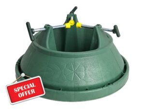 Garden Pride Plastic Christmas Tree Stand for live Christmas Tree - Holds a tree up to 7ft tall - 3.5 Litre Reservoir - Classic Desig