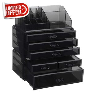 SONGMICS JKA009BK Acrylic Cosmetic Storage Box