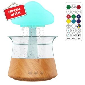 Cloud Rain Humidifier with 7 Colour Lights Timer
