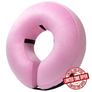 BENCMATE Protective Inflatable Collar for Dogs and Cats - Soft Pet Dog Cone Recovery Collar Does Not Block Vision E-Collar (X-Large