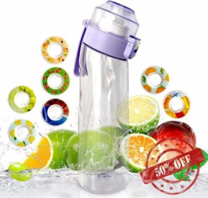 KOWBLAZE Sports Air Water Bottle BPA Free with 7 Pods