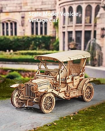 ROKR 3D Wooden Model Kits for Adults 3D Puzzle Car Model Kits to Build for Adults abd Children Me...