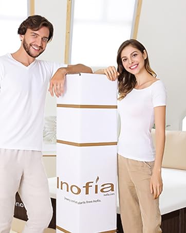 Inofia Tri Folding Mattress Double,4FT6 10cm Multifunctional Memory Foam Foldable Mattress with W...