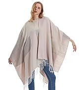 DiaryLook Women's Printed Shawl Wrap Fashionable Open Front Poncho Cape