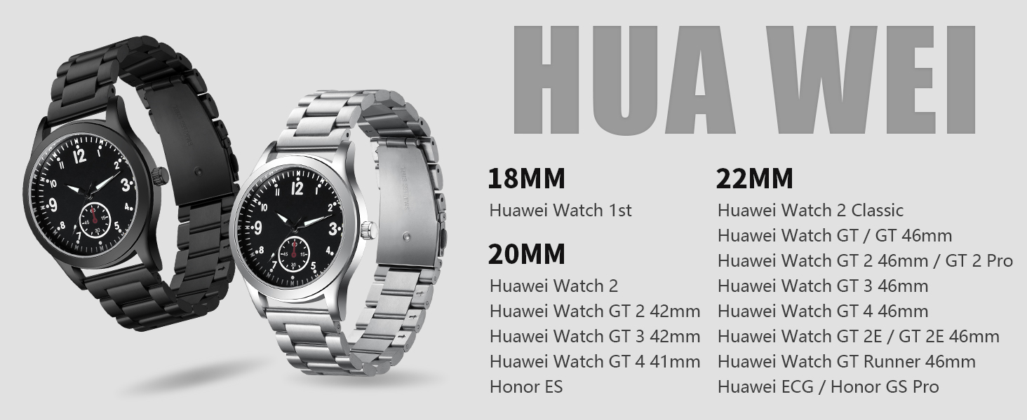 20mm Metal Watch Straps for huawei