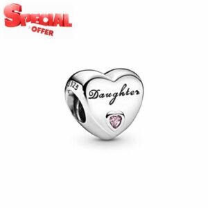 Pandora Moments Women's Sterling Silver Daughter's Love Cubic Zirconia Bracelet Charm