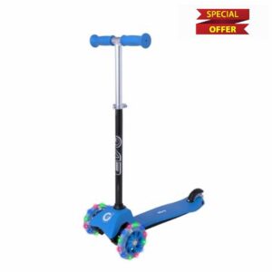 EVO Light Up Mini Cruiser Scooter With Light Up Wheels For Kids | Kids Push Scooter With Adjustable Height Handles | Childrens Balance 3-Wheeled Scooter | Kick Scooters For Kids Aged 2 Years And Ove