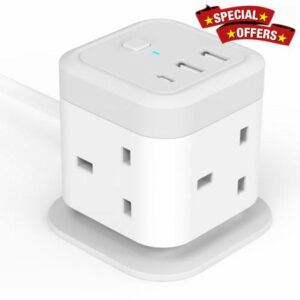 Cube Extension Lead with USB Slots