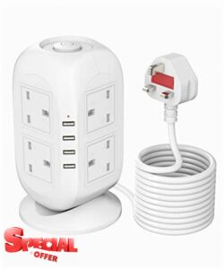 【5M】VANPOO Tower Extension Lead with USB 5M