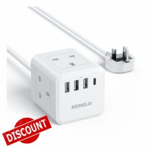 Cube Extension Lead with 4 USB Slots