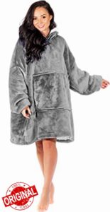 Nightbex® Original Blanket Hoodie - Oversized Super Soft Hoodie Blanket with Fleece - Wearable Comfy Hooded Sweatshirt for Men