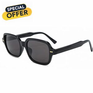 WAGUO Retro Round Sunglasses Vintage Yellow Glasses for Men and Wome