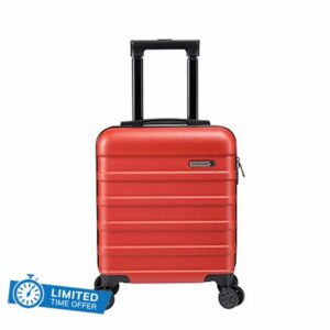 Cabin Max Anode Carry on Suitcase 45x36x20cm Lightweight Hand Luggage Suitable for Easyjet Under Seat (FALU Red 30l)