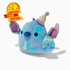 Claire's Squishmallows Disney Stitch 8" Birthday Soft Toy