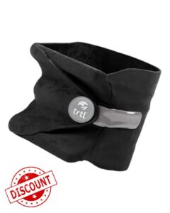 l Travel Pillow black | space-saving neck pillow for relaxing travel on the plane