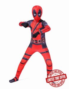 Leezeshaw Superhero Deadpool Cosplay Costume for Kids Adults