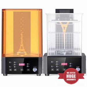 Creality Wash and Cure Station UW-01 2 in 1 Machine for Creality Resin 3D Printer UV Curing Rotary Box Bucket for LCD/DLP/SLA Washing Size 7.48x6.06x7.87 inches