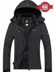 GEMYSE Women's Mountain Waterproof Ski Jacket Windproof Fleece Outdoor Winter Coat with Hood