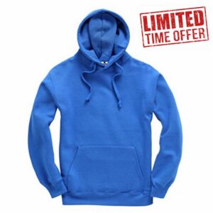 Plain Pullover Hoodie Hooded Top Unisex Mens Ladies Hoody Sweatshirts