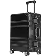 GinzaTravel Carry-on Suitcase with Front Laptop Compartment Travel Aluminium Frame 55cm Hand Lugg...