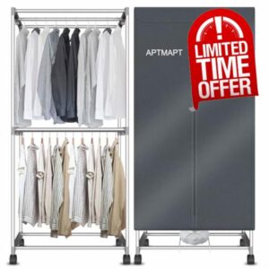 APTMAPT Electric Clothes Dryer Portable Fast Drying 1200W Dryer Machine 2-Tier Heated Airer Clothes Dryer Indoor Suitable for Home