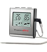 ThermoPro TP02S Digital Meat Thermometer with Probe Tip Cover Instant Read Food Thermometer Cooki...