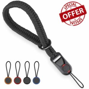 SUNYA Camera Wrist Strap for Photographers Quick Release Paracord Rope Camera Hand Strap Compatible for DSLR or Mirrorless Camera