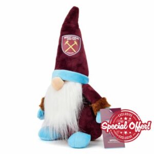 West Ham FC Gonk Gnome (33cm Tall) The Hammers Officially Licensed Football Soft Toy Plush
