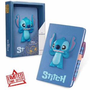 Disney Stitch Stationery Set A5 Notebook and Pen Gift Set for Women Teenagers Girls 3D Diary Stationery Set Kids Journal School Supplies Stitch Gifts for Girls