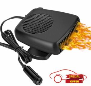 Portable Car Heater That Plug into Cigarette Lighter 12V Windshield Defroster & Defogger 2 in 1 Fast Heating/Cooling Automobile Heater Demister Vehicle Heater Fan Suitable for All Car