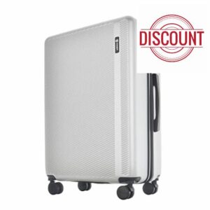 GinzaTravel Lightweight Suitcase ABS Hard Shell Case Suitcases with TSA Lock 4 Wheels Carry-on Hand Luggage for Travel Small(58cm 40L) Silve