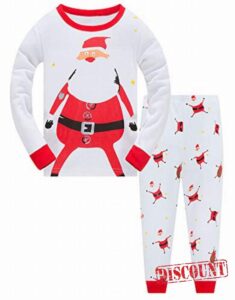 TEDD Christmas Pjs Kids Pyjamas Set for Boys Pajamas Cotton Toddler Baby Clothes Girls Nightwear Fun Santa Claus Sleepwear Unisex Long Sleeve 2 Piece Nightwear Outfit 1-12 Years