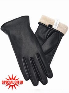 Vislivin Full-Hand Womens Touch screen Gloves Genuine Leather Gloves Warm Winter Texting Driving Glove