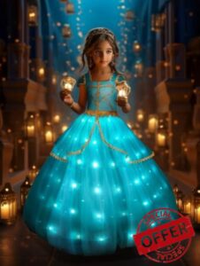 UPORPOR Light Up Princess Costumes for Girls