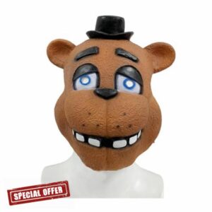 SPSMOKH FNAF Cosplay Headgear Five Night Game Horror Masks Nightmare Bonnie Cosplay Props Security Breach Game Headgear for Kids Adults Halloween Carnival Party