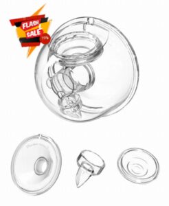 Breast Pump Parts Accessories Wearable Flange 24mm Duckbill Valve Silicone Diaphragm Milk Collector Cup Compatible with Momcozy KISSBOBO Bellababy S12 S9 S10 S12A