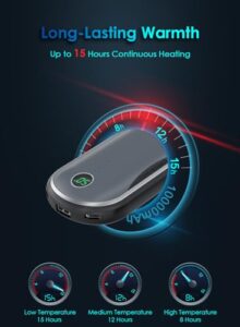 10000mAH Electric Hand Warmer Heater Power Bank with 15hrs Warmth