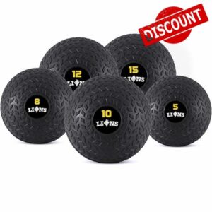 Lions Slam Ball - Heavy Duty Weighted Medicine Ball Rubber Power Strength Training