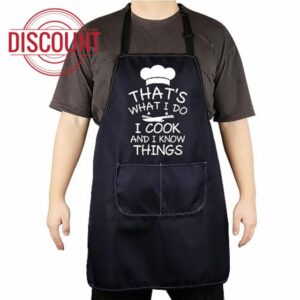 That's What I Do I Cook And I Know Things Funny Chef Lovers Gift Adjustable Chef Apron Cooking Grilling BBQ Apron Gifts