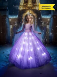 UPORPOR Light Up Princess Costumes for Girls