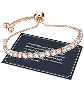 Bracelet for Women,Sterling Silver Tennis Bracelet Crystal Slider Bracelet S925 Women Bracelet La...